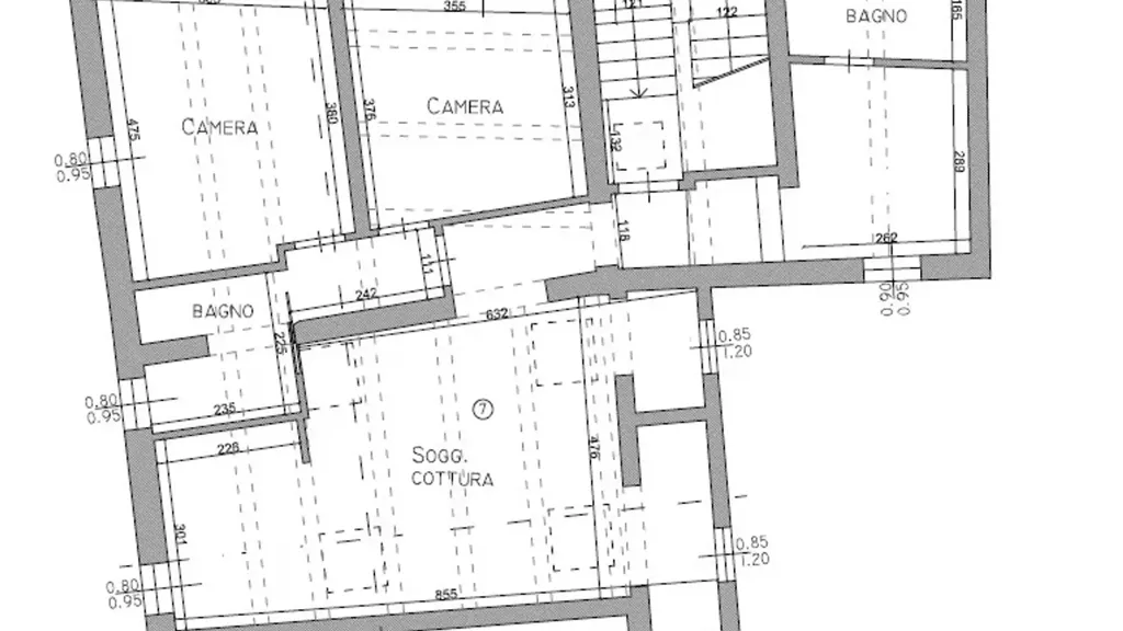 Plan - Rustic-Style Penthouse with Panoramic Views in Cascina