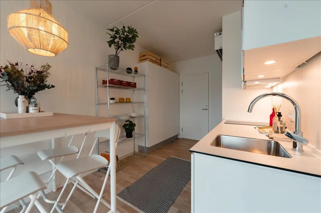 Köök - Studio Apartment with Balcony in Aarhus N