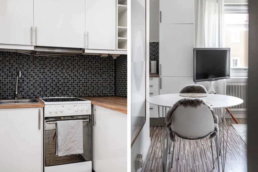 Kitchen - Bright Studio Flat with South-Facing Windows in Haga