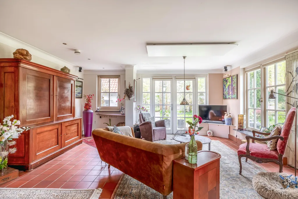 Living Room - Country House with Forest View in Deurne