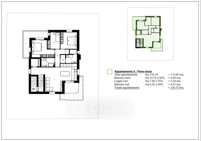Plaan - Attico with Balcony in Riccione