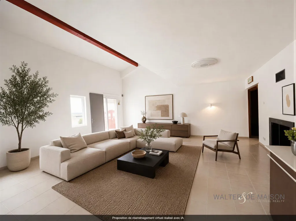 Séjour - Villa d'Architecte avec Piscine à Saint-Cyprien