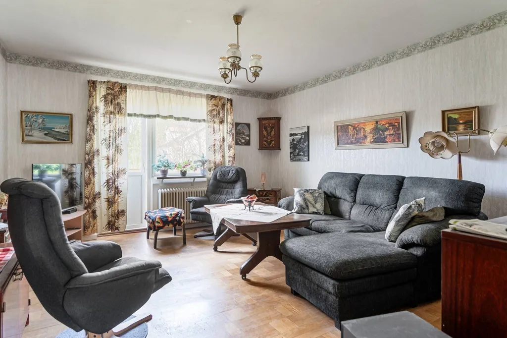 Séjour - Two-Bedroom Flat with Balcony in Tystberga
