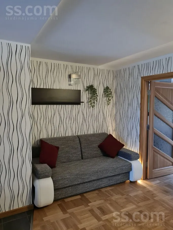 Living Room - Short-Term Rental with Balcony in Sigulda