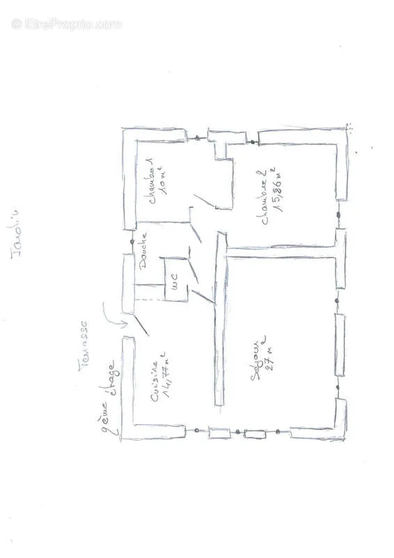 Plan - Maison en Triplex avec Jardin à La Trinité