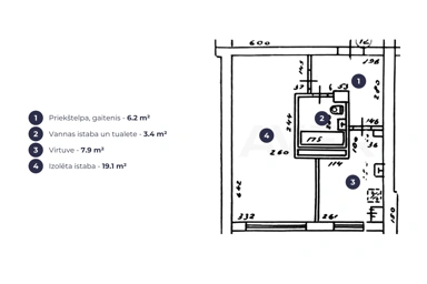 Floor Plan - Studio Apartment with Central Location in Riga