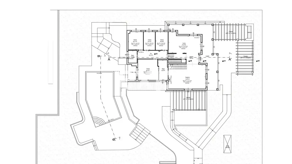 Plan - Villa with Saline Pool in Montaione
