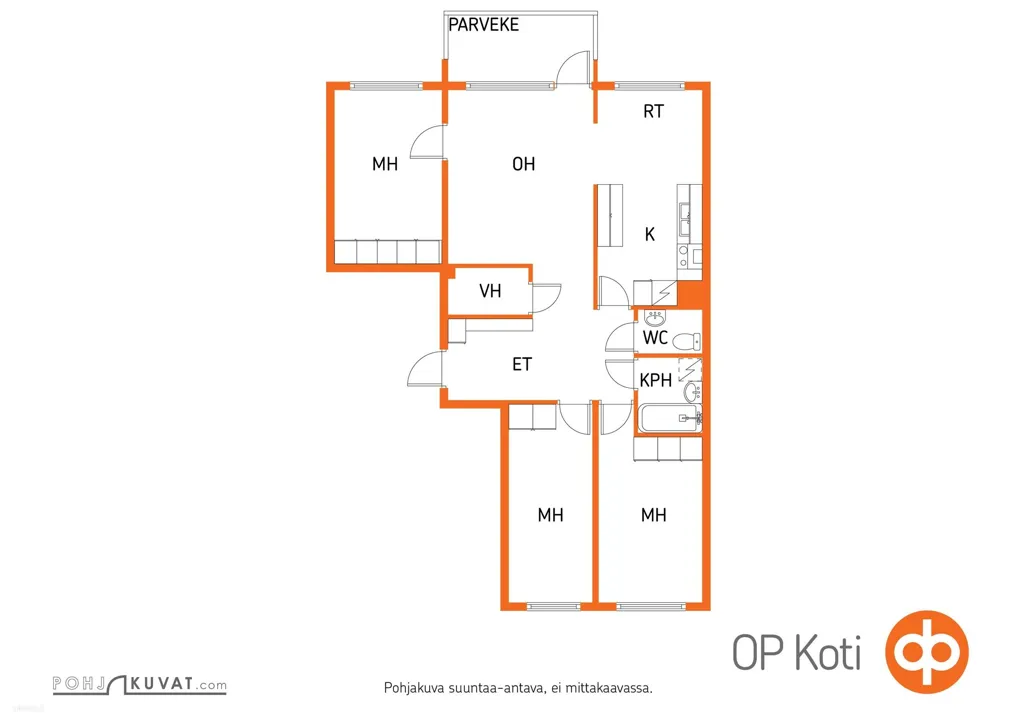 Plaan - City Apartment with Garden in Tampere