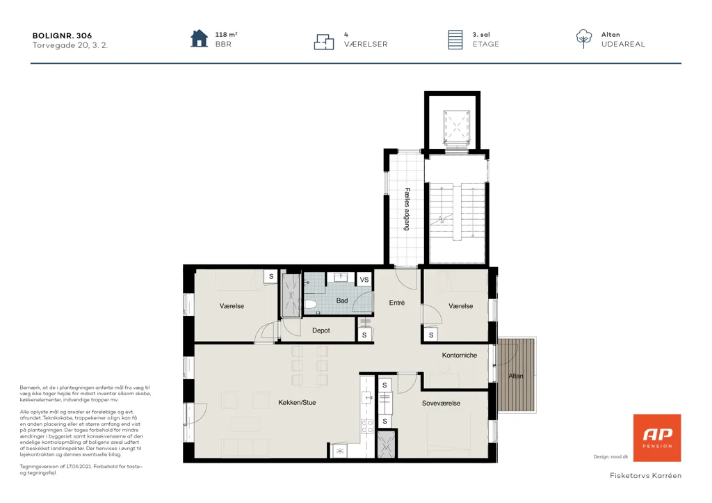 Planimetria - Modern Flats with Central Location in Odense