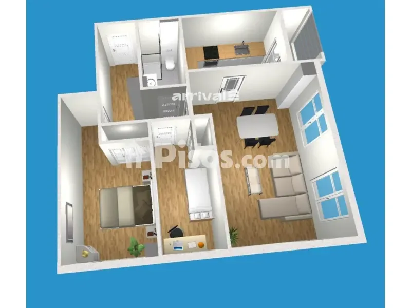 Plan - Modern Flat with Pool in Quatre Carreres