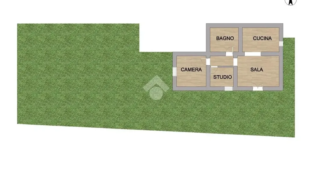 Plan - Rustic-Style Apartment with Garden in Pontassieve
