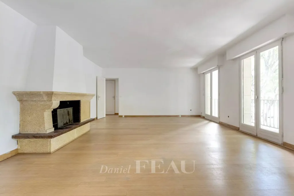 Living Room - Mansart-Style Apartment with Balcony in Versailles