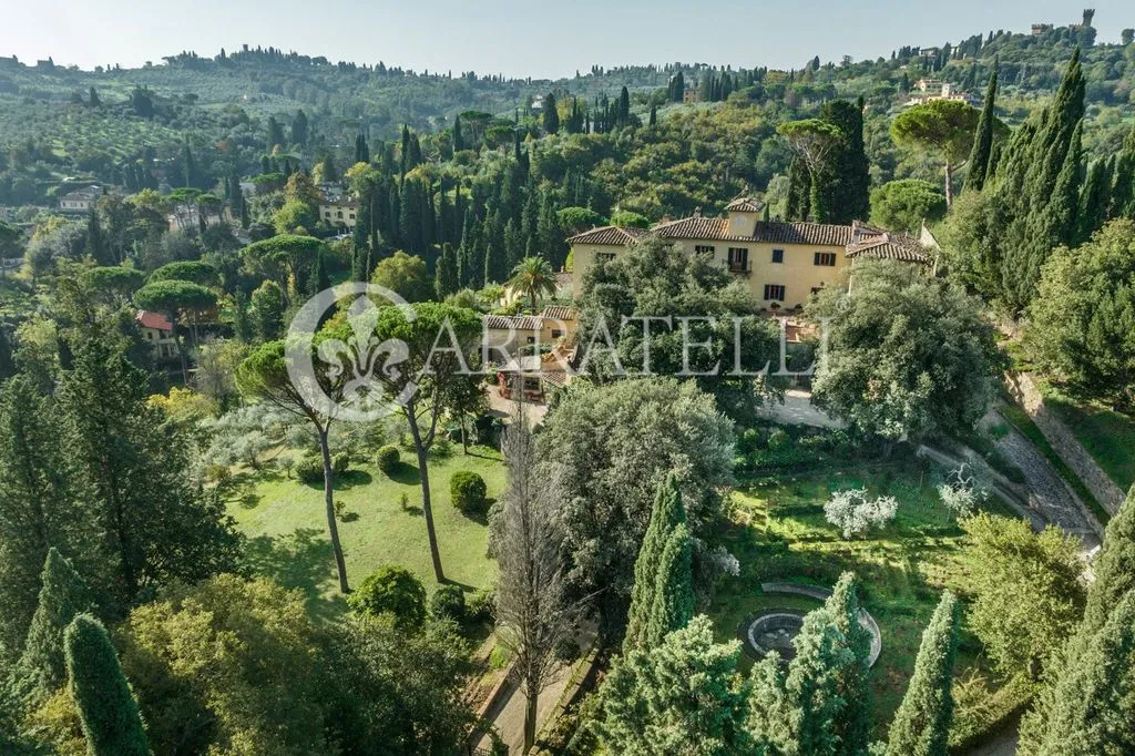 Vue aérienne - Historic Villa with Private Park in Florence
