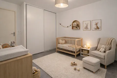 Chambres - Appartement T3 avec Jardin à Mérignac