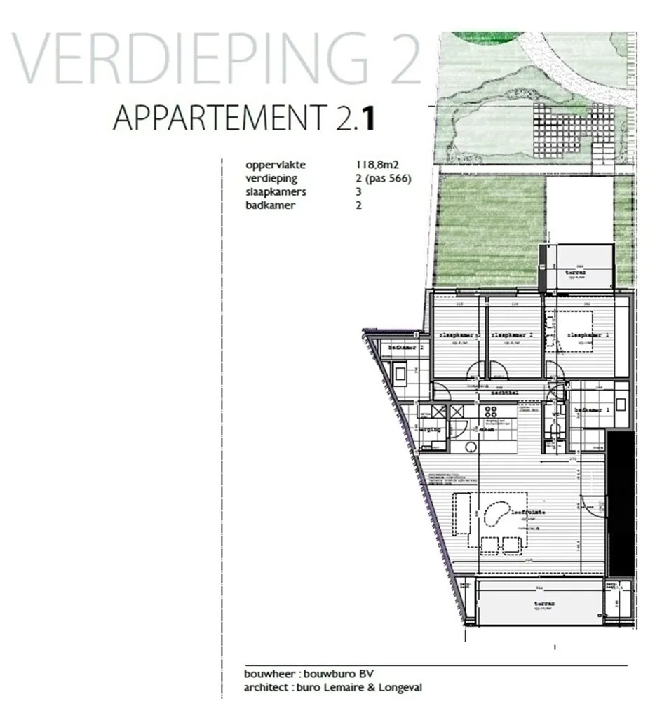 Appartement 2 chambres à Ninove