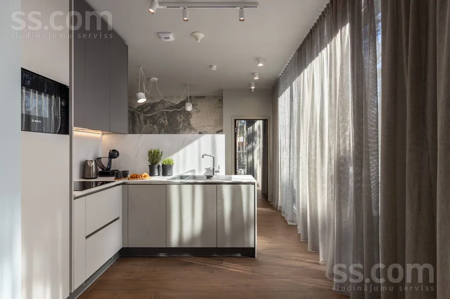 Cuisine - Apartment with Large Terrace in Jūrmala Centre