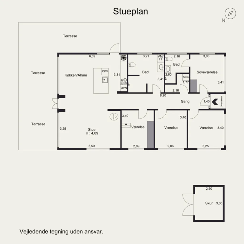 Planimetria - Architectural Holiday Home with Water View in Snaptun