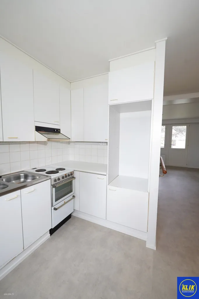 Kitchen - Modernised Flat with Terrace in Noormarkku