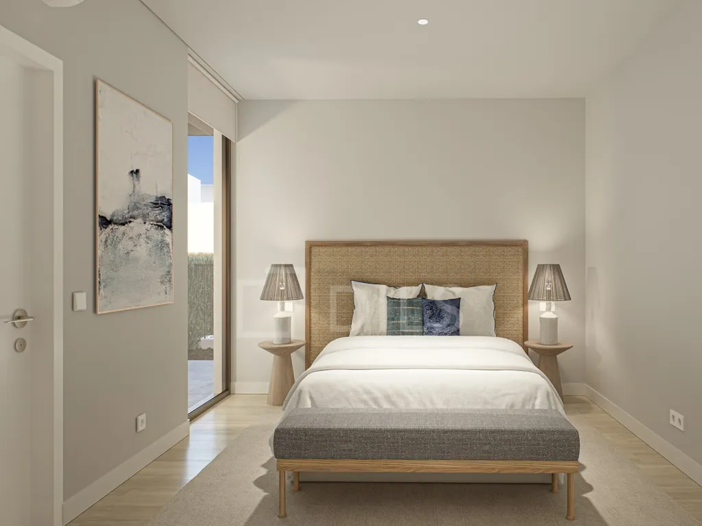 Camere da letto - T2 Apartment with Sea View in Santa Luzia