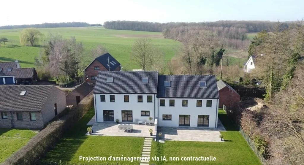 Aerial - New Low-Energy Villa with Terrace in Lasne
