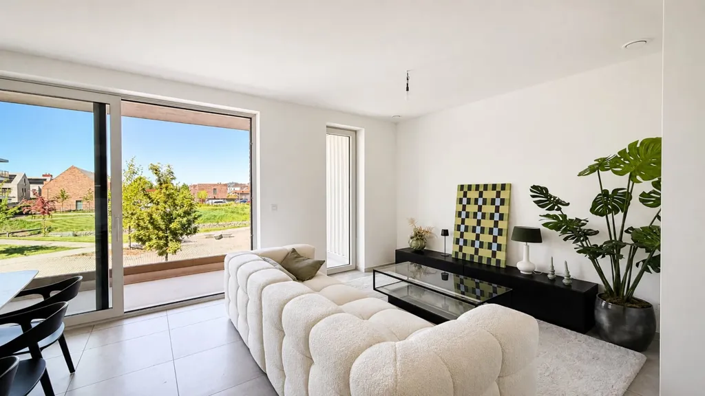 Séjour - Appartement avec Terrasse et Jardin à Merchtem