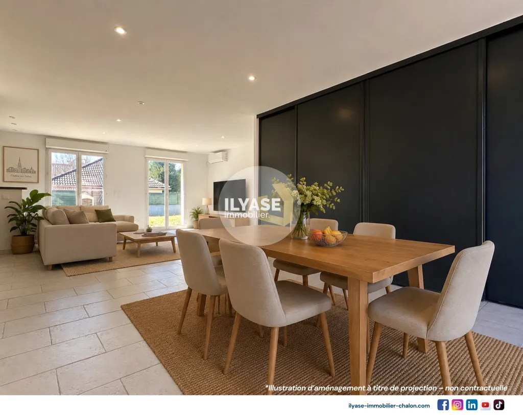 Salle à manger - Maison avec Terrasse et Garage à Champforgeuil