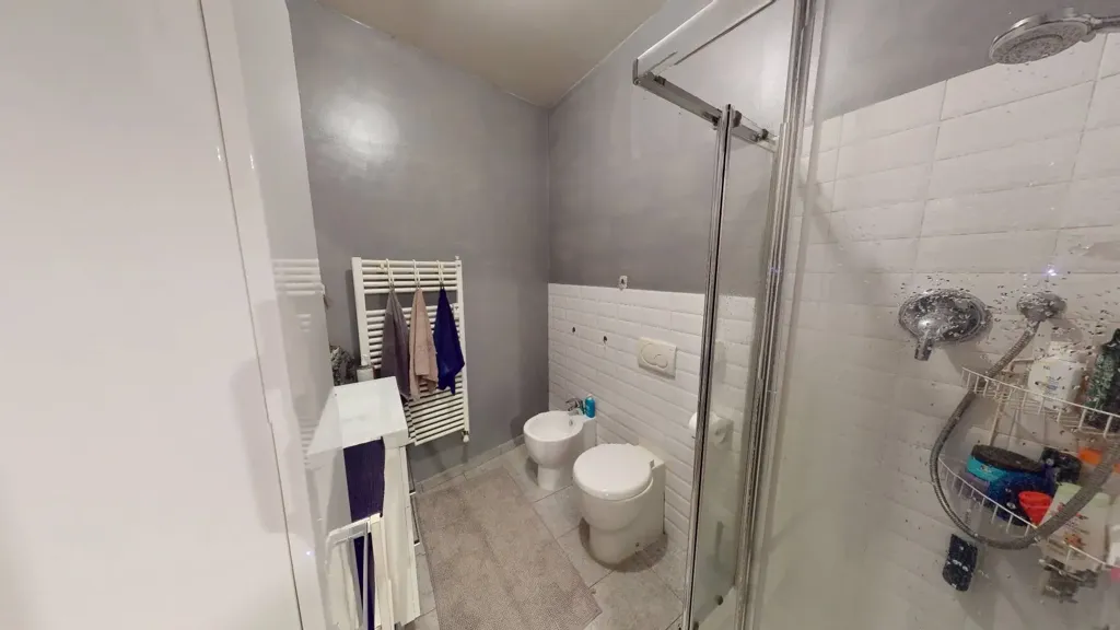 Salles de bain - Ground Floor Flat with Air Conditioning in Torino Centre