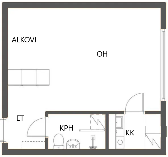 Plaan - Efficient Studio Flat with Balcony in Koskela, Oulu