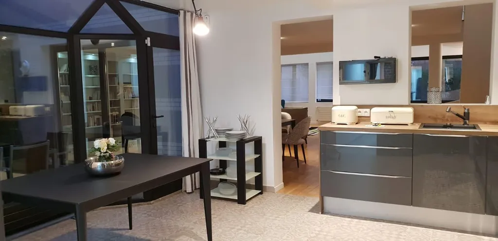 Köök - Loft with Garden in Enghien-les-Bains