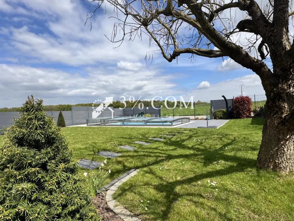 Jardin - Maison Contemporaine avec Piscine à Olwisheim