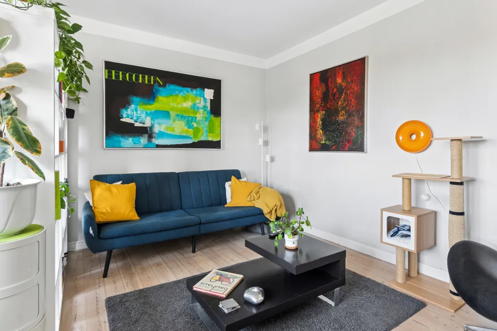 Séjour - Apartment with Private Balcony in Odense