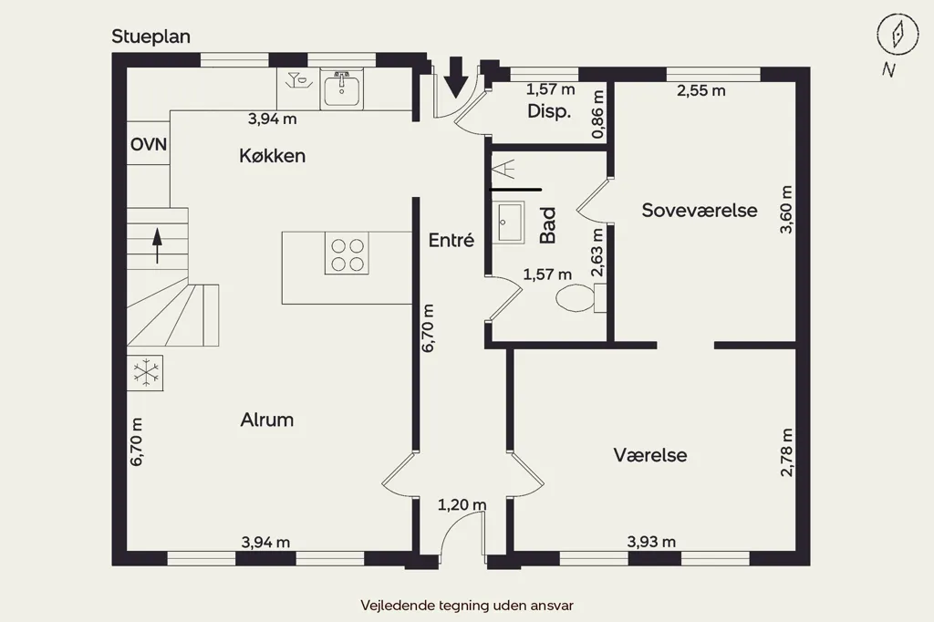 Plaan - Villa with Garden in Odense C