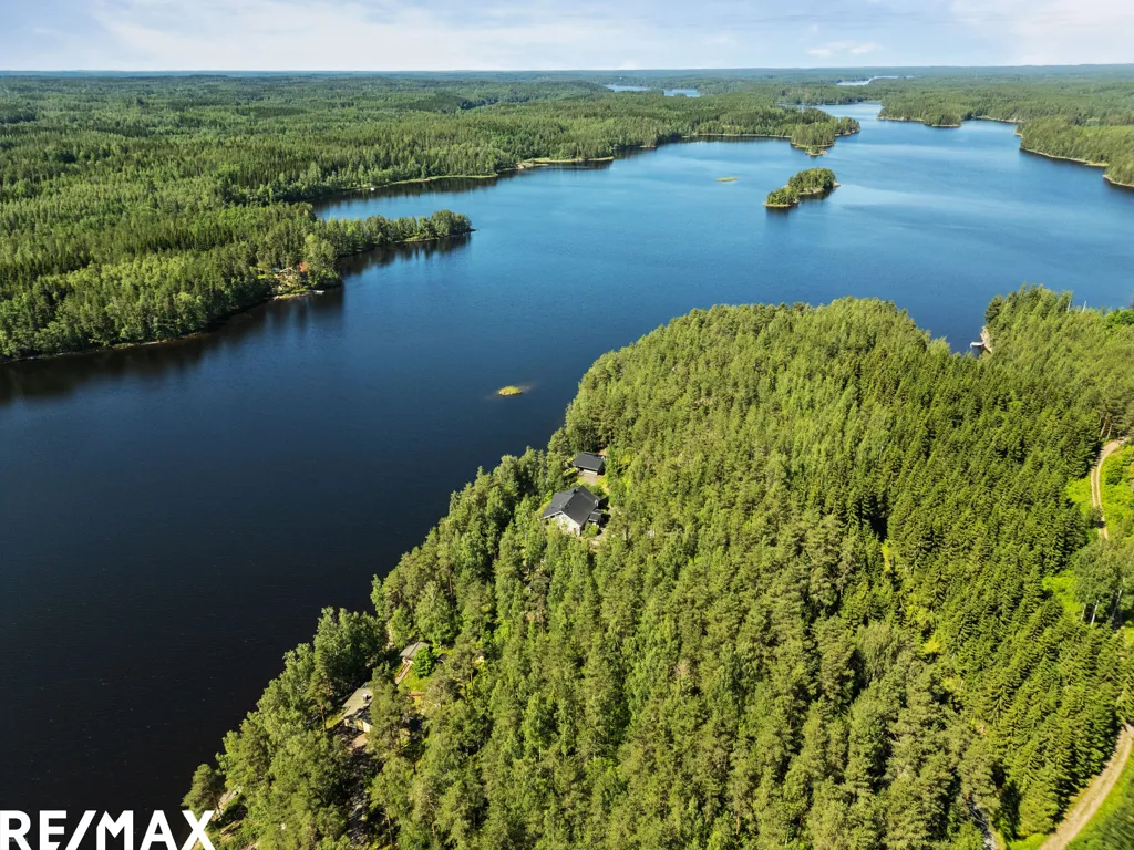 Vista aerea - Geothermal House with Private Beach in Taipalsaari