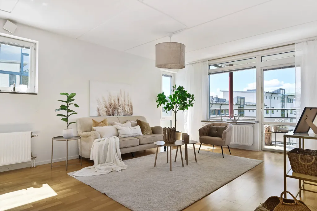 Elutuba - Two-Bedroom Flat with Garden View in Farsta