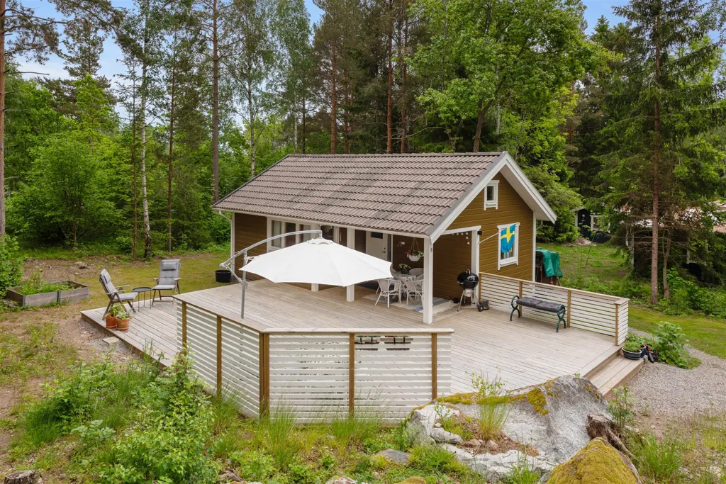 Aerial - Renovated Holiday Home with Boat Access in Båtsviken