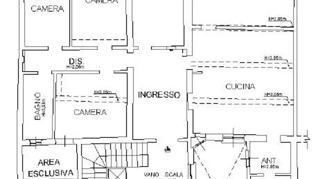 Plan - Historic Apartment with High Ceilings in Bologna