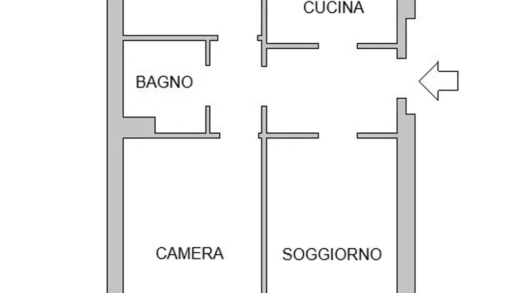 Plaan - Elegant 3-Room Apartment in Milan