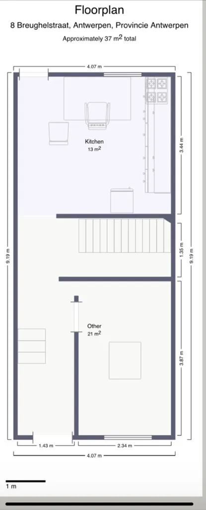 Plan - Maison Authentique avec 5 Chambres à Anvers