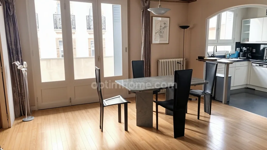 Dining Room - Spacious Apartment with Balcony in Toulouse Centre