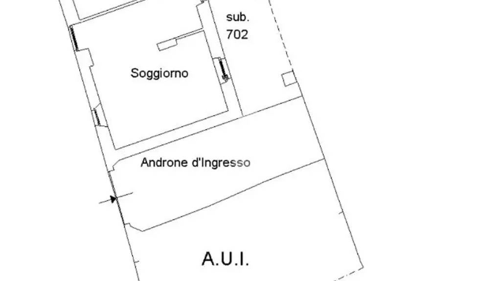 Plan - Rearranged Apartment with Central Location in Curno