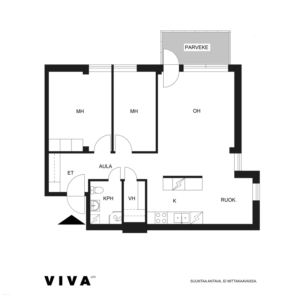 Plaan - Apartment with Garden in Olari, Espoo