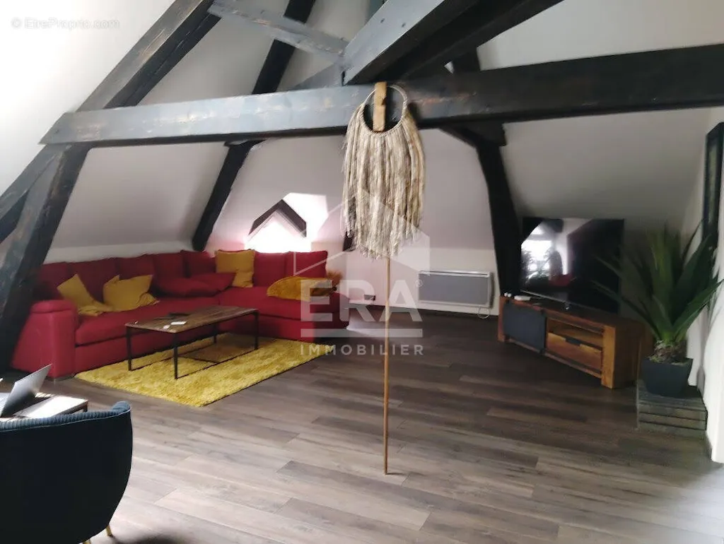 Living Room - City Centre Loft with Fireplace in Gérardmer