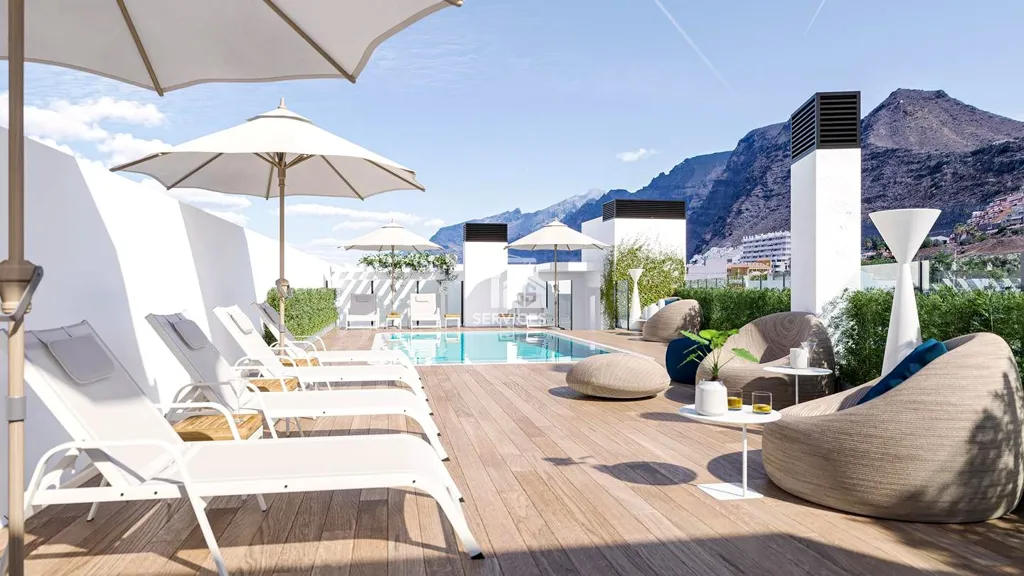 Piscina - New Build Duplex with Rooftop Pool in Los Gigantes
