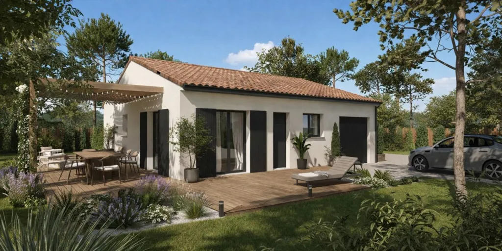 New Build House with Terrace in Magescq