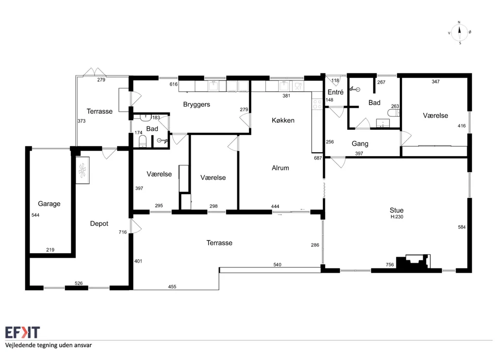 Plaan - Detached Villa with Garden in Fredericia