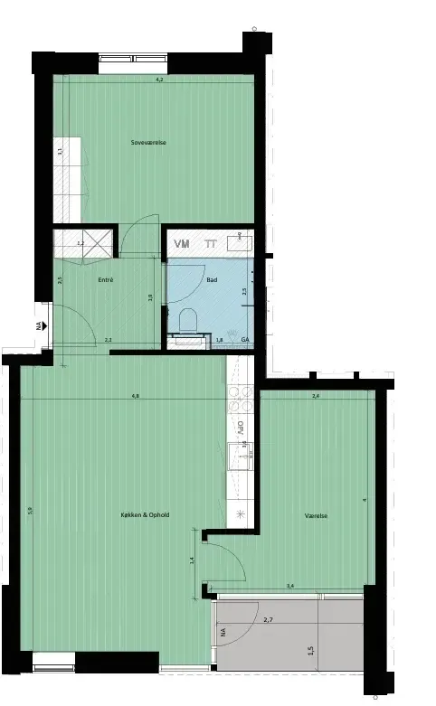 Plan - Apartment with Terrace in Malling