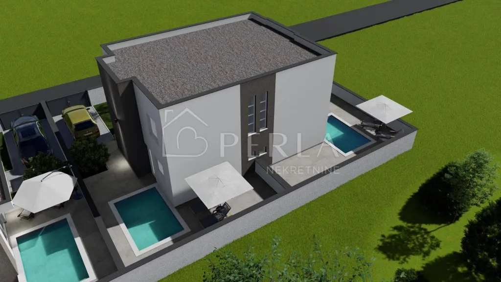 Modern Duplex with Pool near Zadar