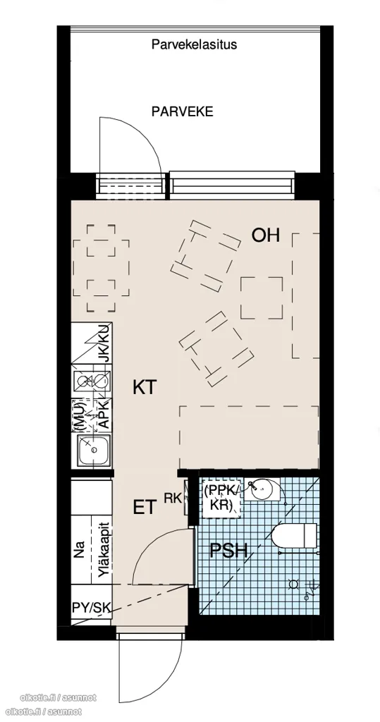 Plan - Modern Flat with Large Balcony in Kerava