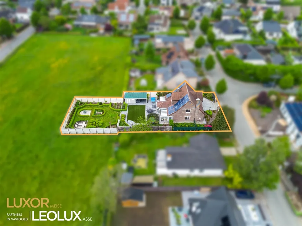 Vue aérienne - Villa avec Jardin et Véranda à Liedekerke