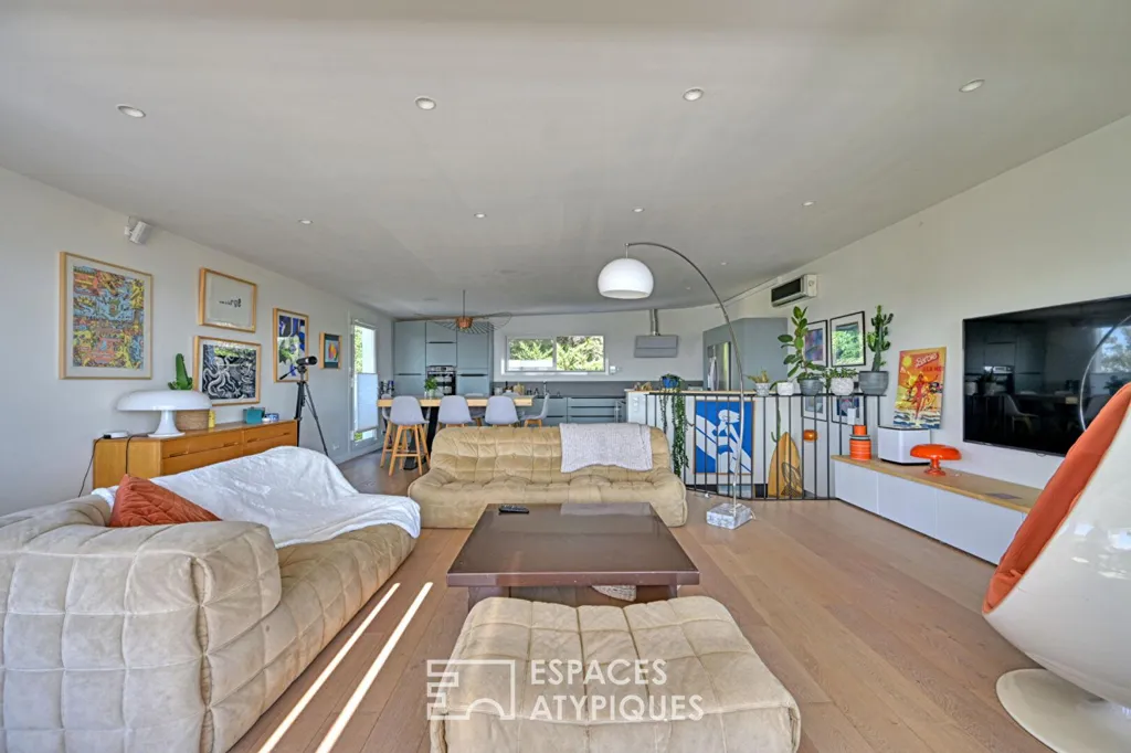 Séjour - Duplex Contemporain avec Rooftop à Palavas-les-Flots